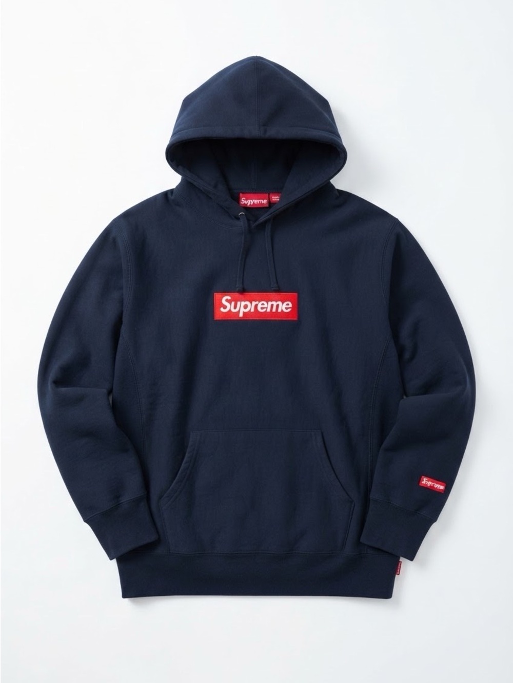 Supreme Box Logo Pullover Hoodie Black Red Small